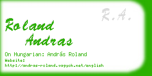 roland andras business card