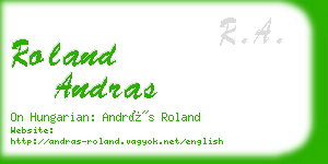 roland andras business card